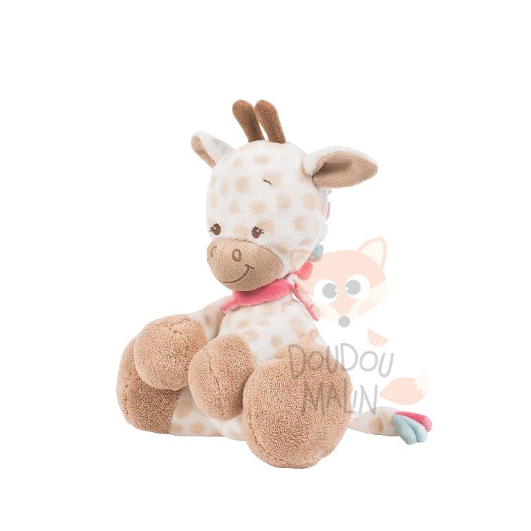  charlotte and rose soft toy giraffe beige pink 